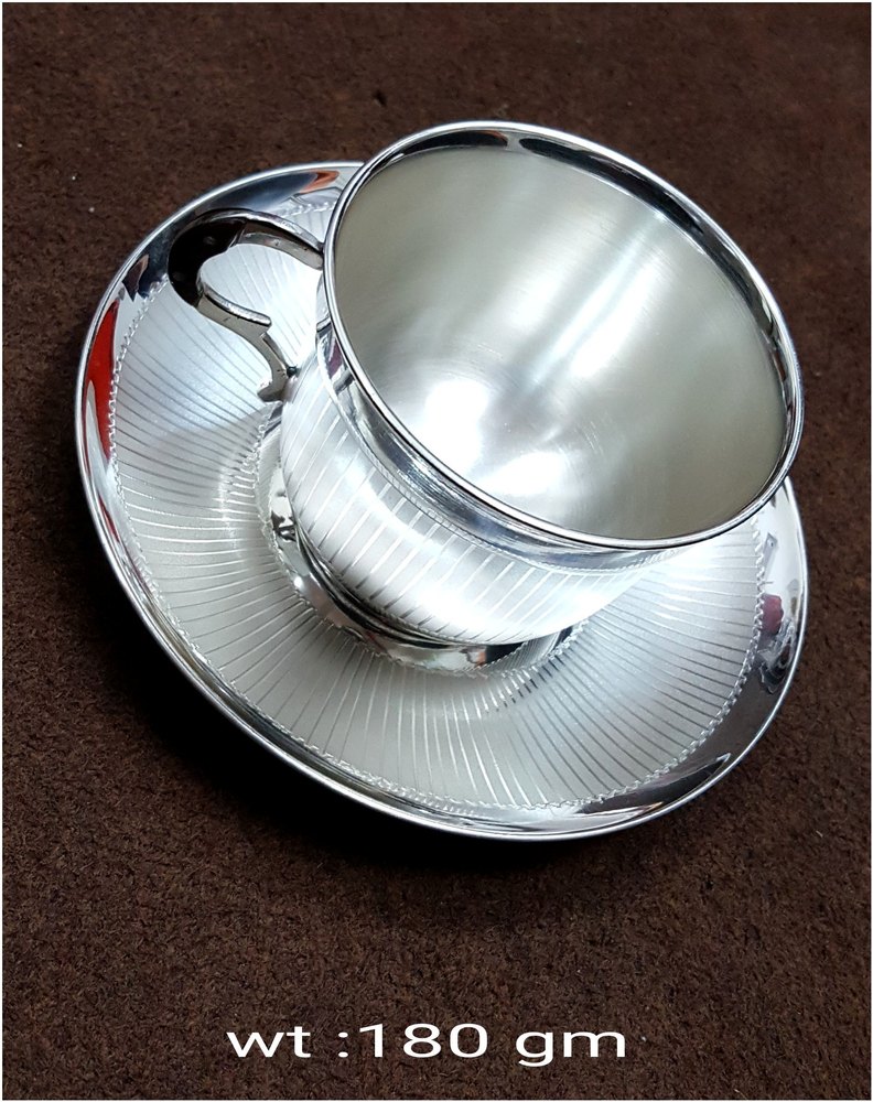 Polished Pure Silver Cup And Soccer