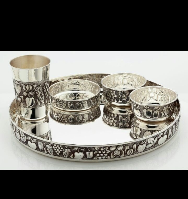 Pure Silver Thali Set