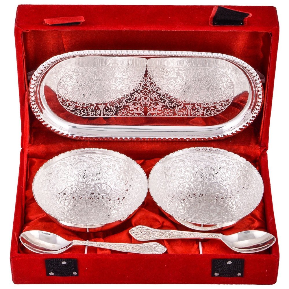 Silver Plated Wedding Gift Bowl Set of 2 Diwali Gifts