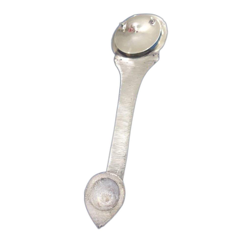 German Silver Pooja Ghee Spoon, For Temple, Size: 6inch