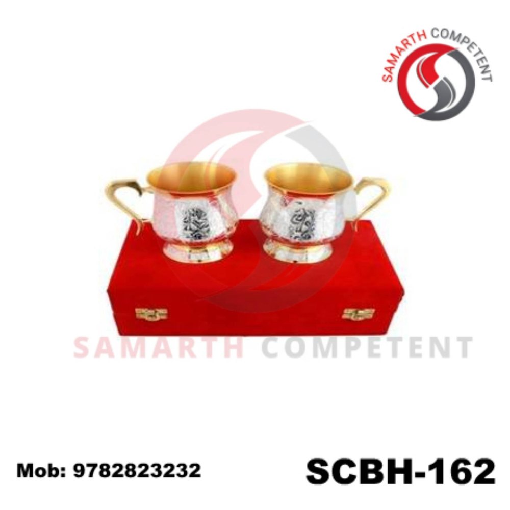 Silver & Gold Plated Brass Coffee Mug