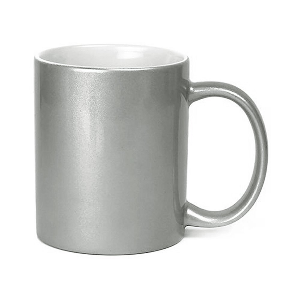 Silver Glitter Mug, Size: 330 ml