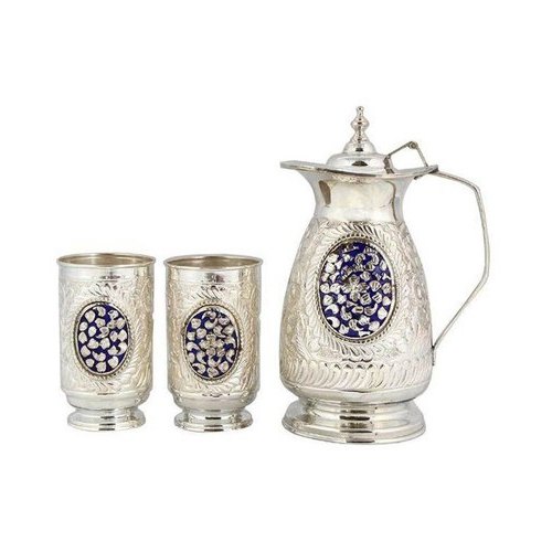 Silver Jug And Glass Set