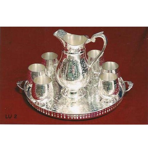 Silver Plated Glass And Jug Gift Set