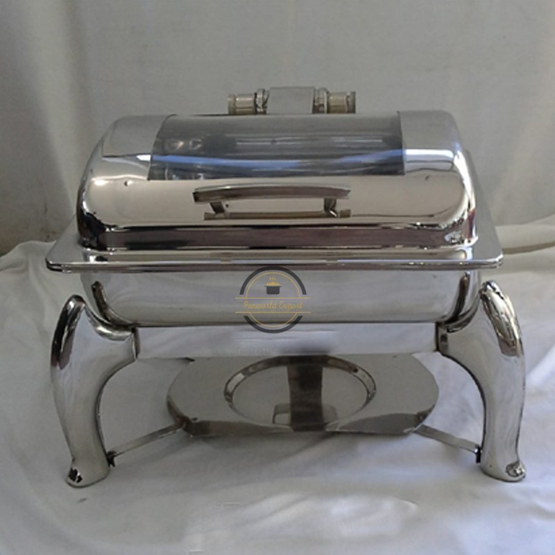 Rectangular Silver Steel Hydraulic Chafing Dishes, Capacity: 8 Liters