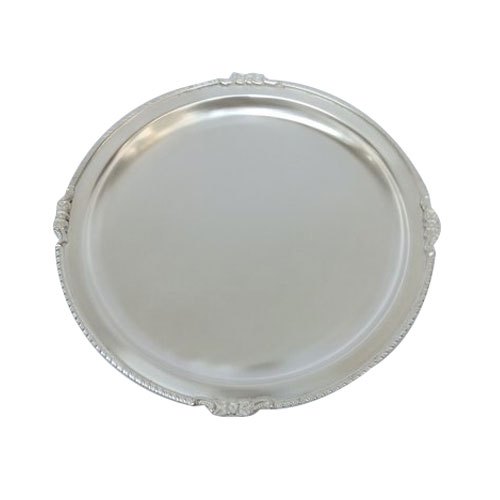 Circular Seventh Element Round Silver Plated Plate, Size: 9 Inch Dia