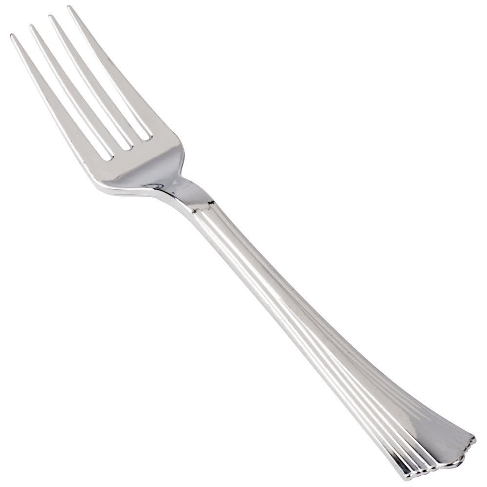 Plastic Silver Fork, For Party Supplies, Size: 5 Inch