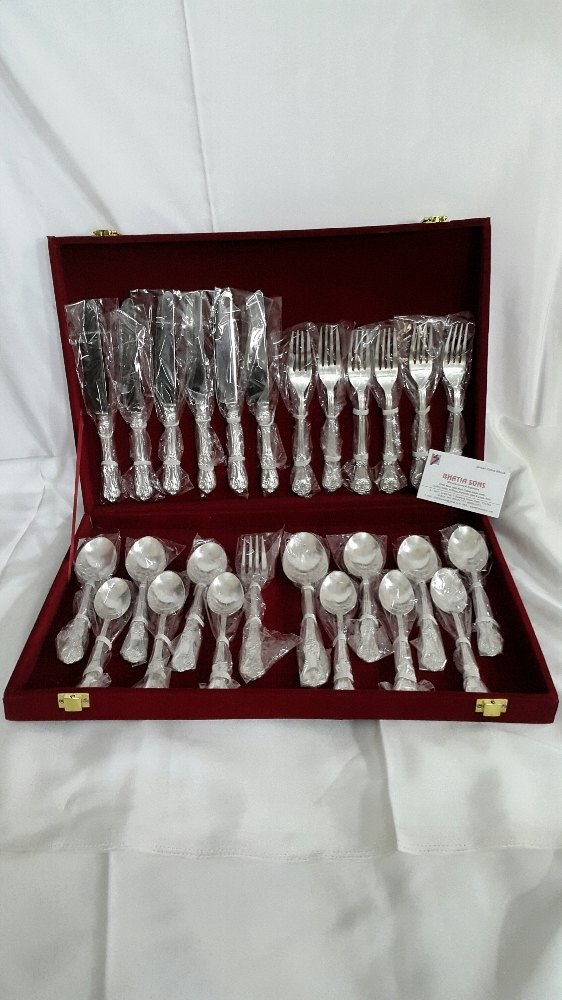 Brass Silver Plated Cutlery Set for Home
