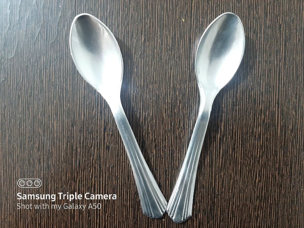 Plastic Silver Coated Spoons, For Home, Size: 5 Inch