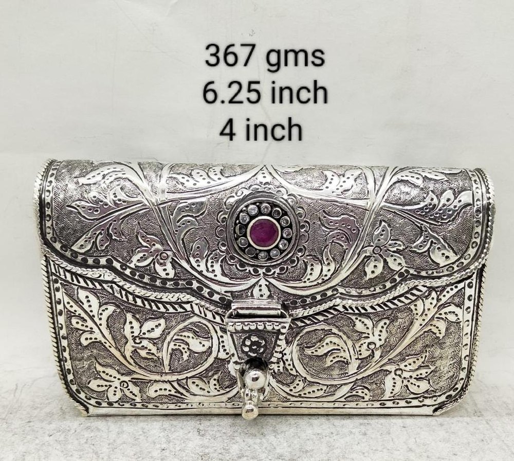 Printed 925 sterling silver purse for women