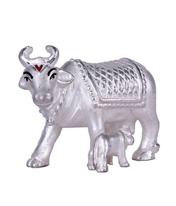 Silver Cow Statue