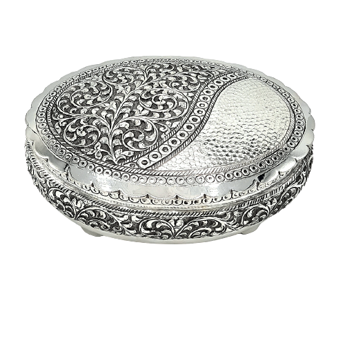 925 Sterling Antique Silver Box, Size: 7.5 X 5.75 X 2.25 Inch