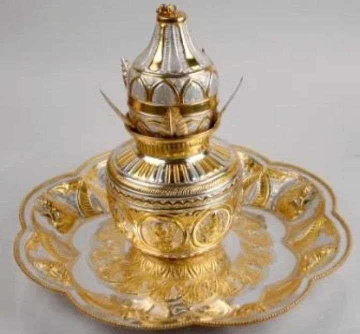 Polished Round Silver Pooja Kalash, Size: 8 Inch img