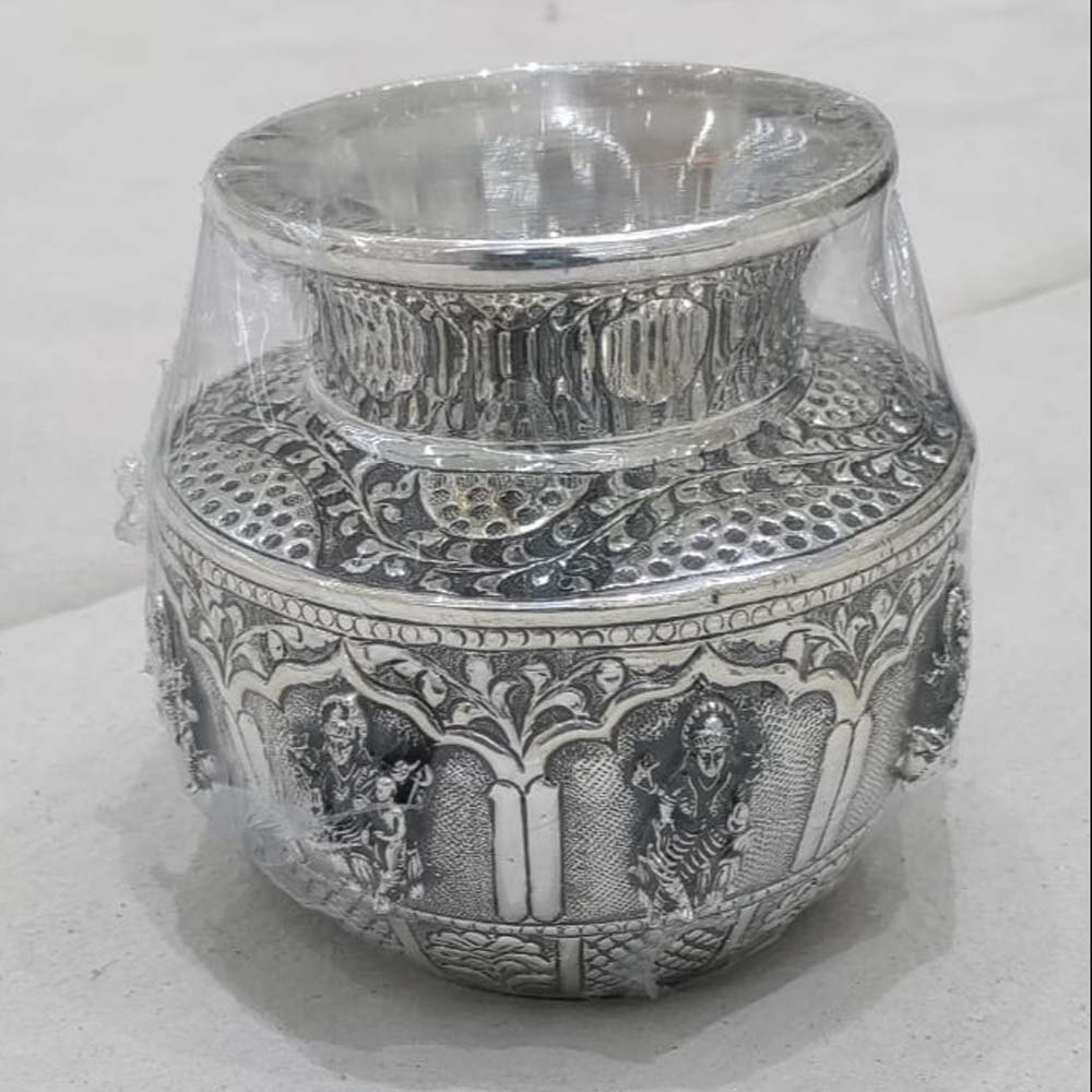 Polished Modern Silver Pooja Kalash, Size: 15inch