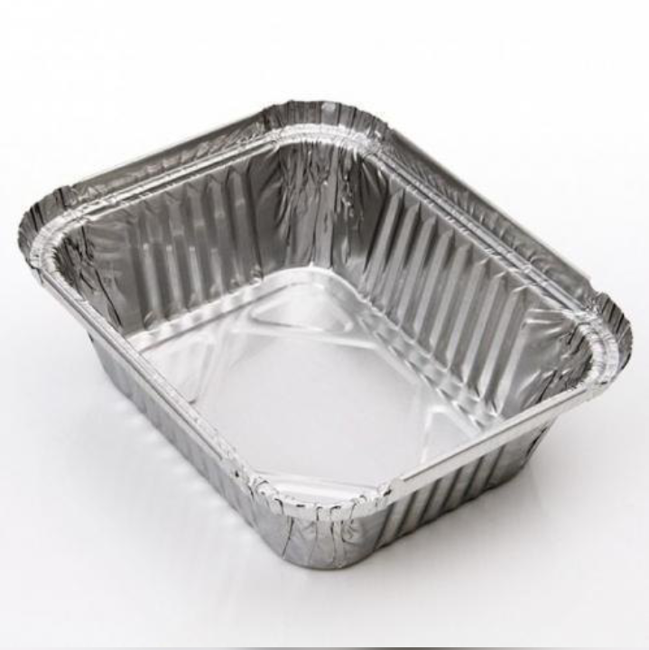 Paper Square Aluminium Silver Containers, For Event and Party Supplies