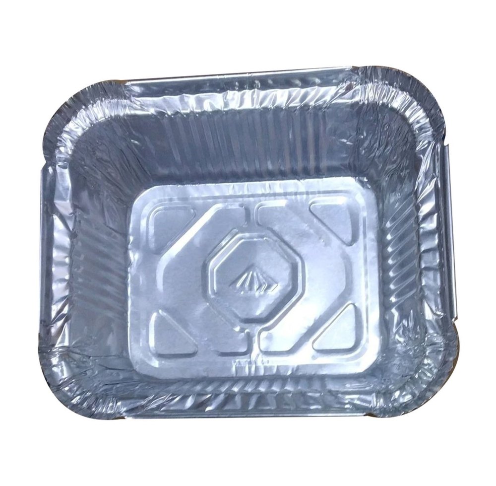 Silver Rectangular 450Ml Aluminium Foil Container, For Event and Party Supplies