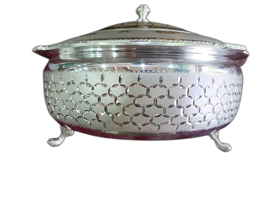 Antique Round Pure Silver Food Container