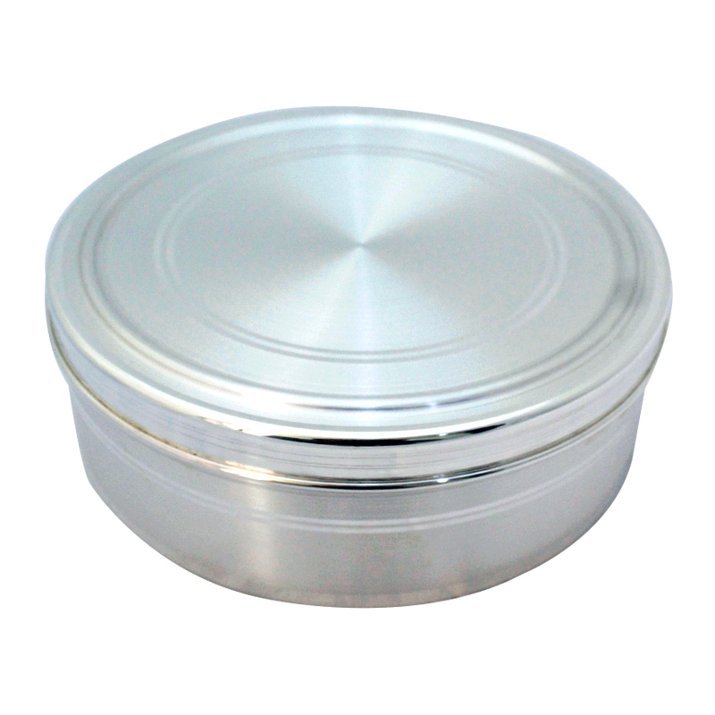 Round Silver Container