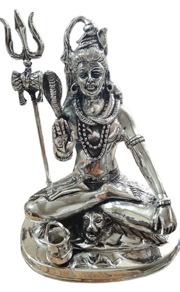 Silver Shiva Idol, For Home, Dimensions: 7.5 cm X 4.5 cm