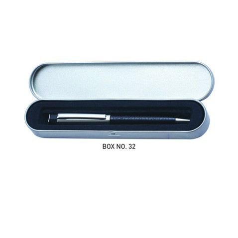 Silver Pen With Metal Box