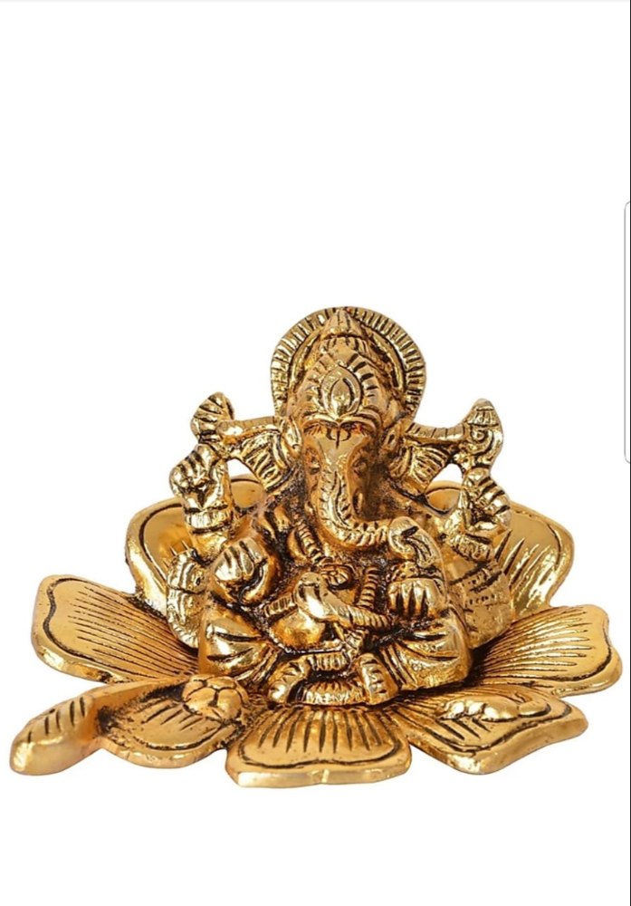 Alluminium Wedding Gift Sitting Ganesh Idol