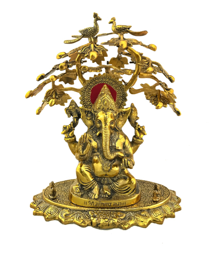 Ganesha Statues Handcrafted Golden/Silver Plated White Metal