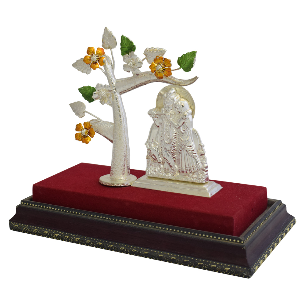 Pure Silver Radha Krishna Tree