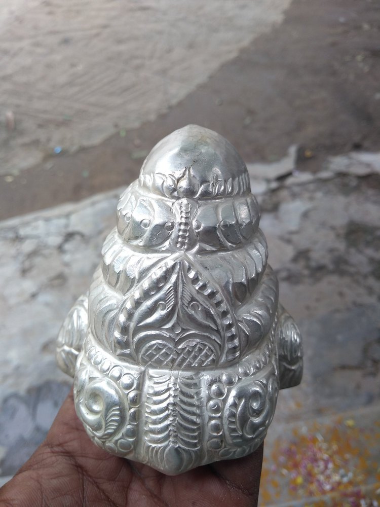 Traditional Pooja Decoration Silver Kireedam, Size: 4 Inch