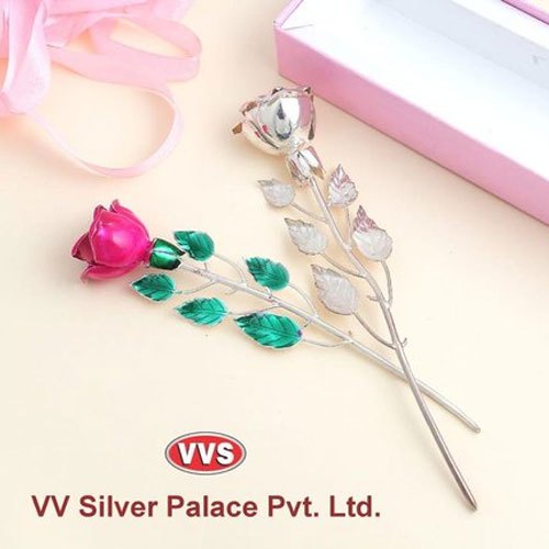 Color Coated Decorative Silver Rose
