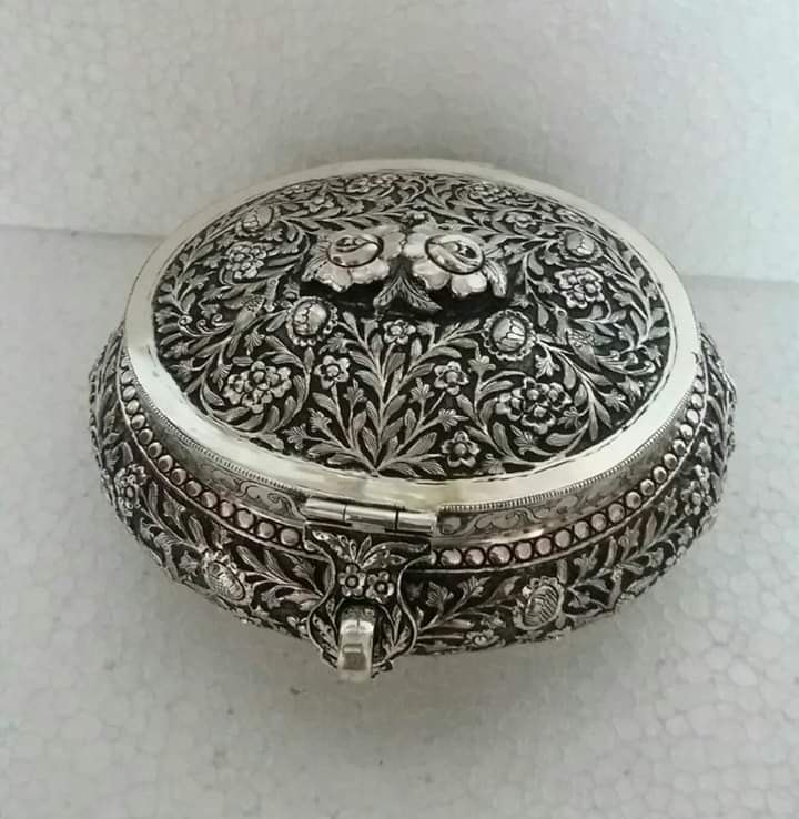 Oxidized Silver Jewelery Box