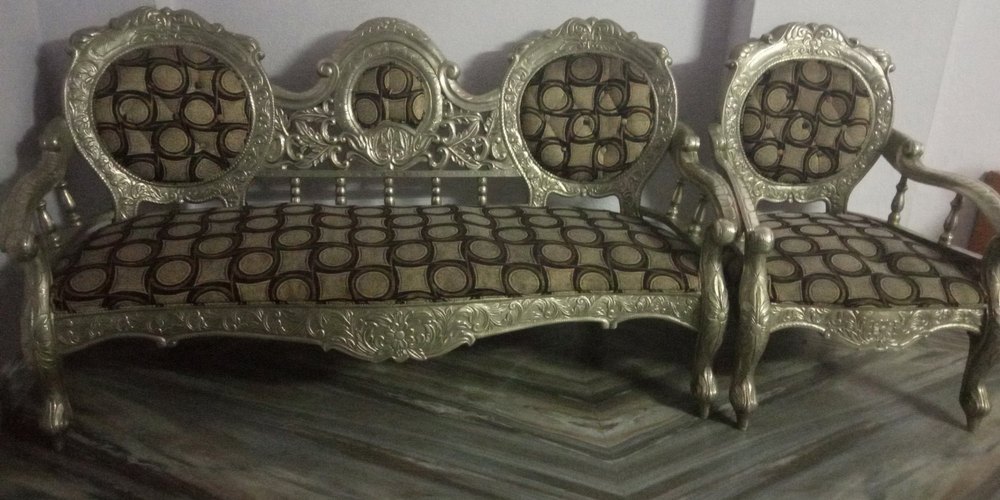 3 Polished German Silver Sofa, For Home, Size: 6 Feet