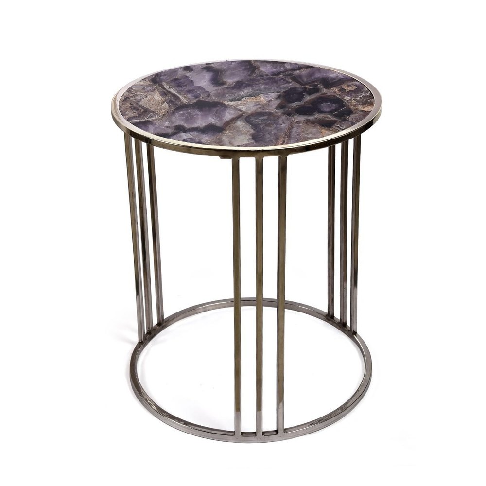 Nickel, Silver Agate / SS Silver Table, For Home