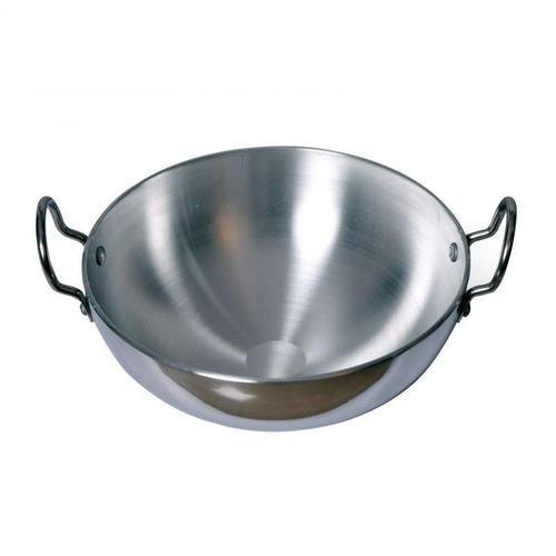 2 Pieces Stainless Steel Kadhai, For Home, Capacity: Round Shapr