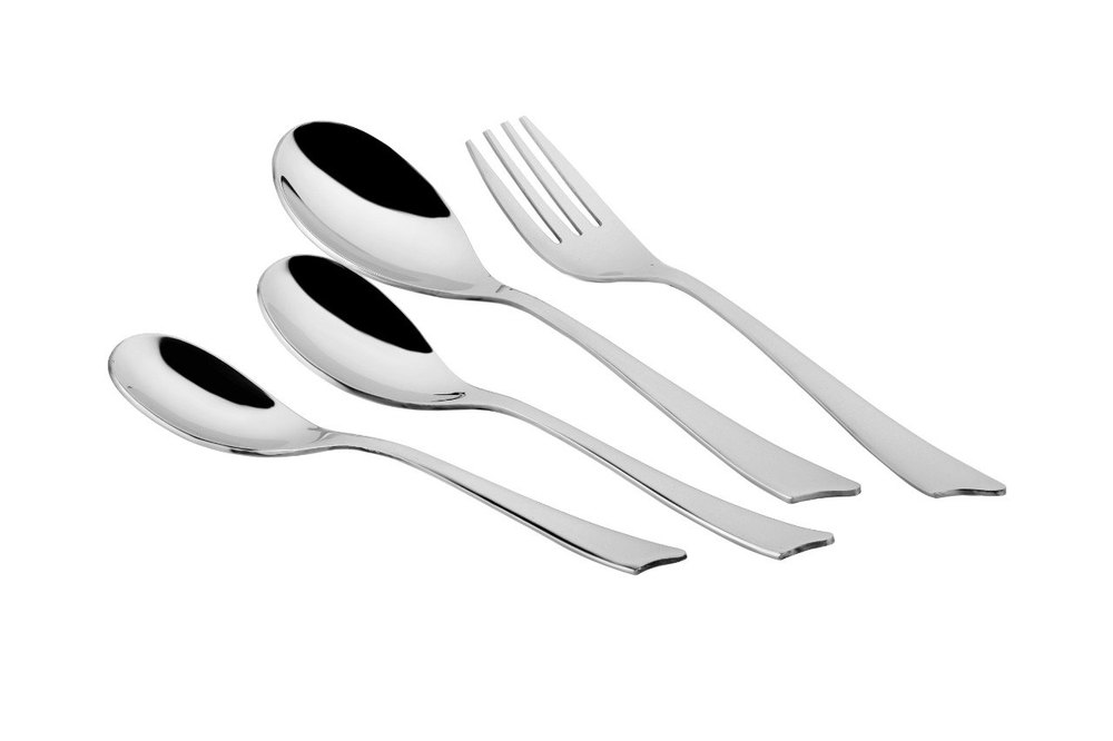 4 3 Spoons & 1 Fork Stainless Steel Cutlery Set, For Home