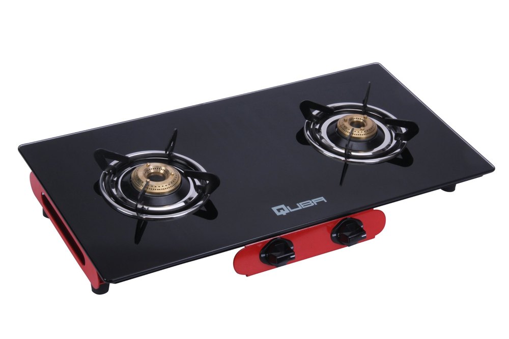 Quba 2 Burners Frameless Red Color Body Gas Stove