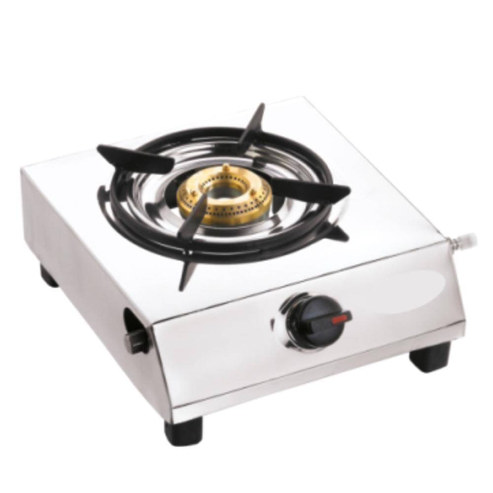 LPG Single Burner Gas Stove, Manual Ignition, Stainless Steel Body img