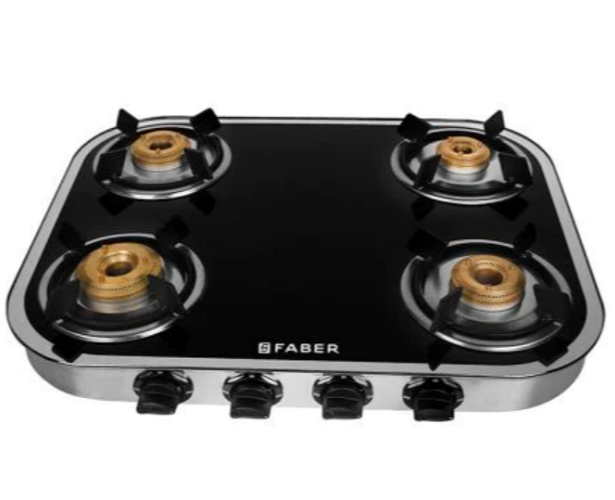 4 Stainless Steel Four Burner Gas Stove