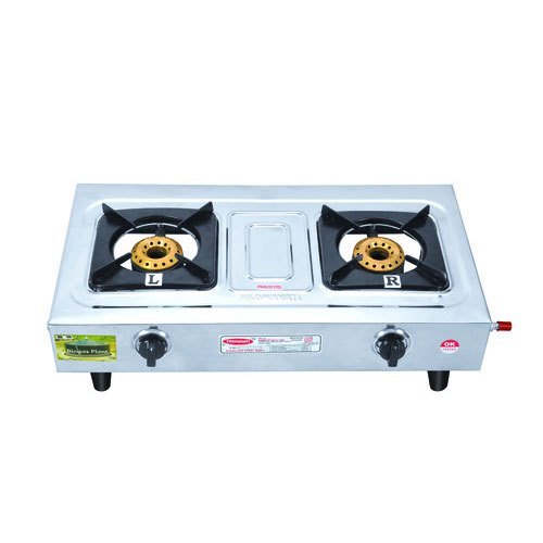 Silver Mild Steel Single Burner Biogas Stove