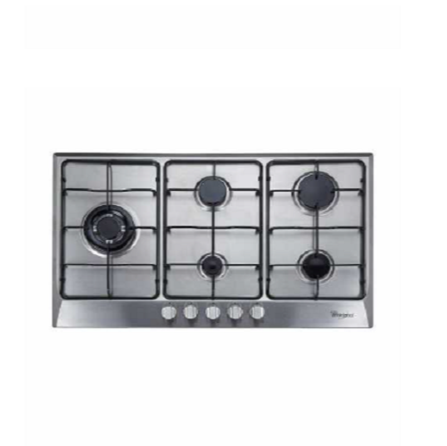 Five Burner Gas Stove, Stainless Steel