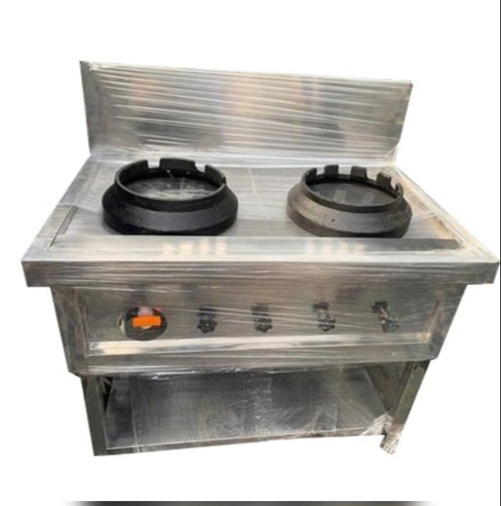 2 LPG two burner Chinese cooking range, For Commercial