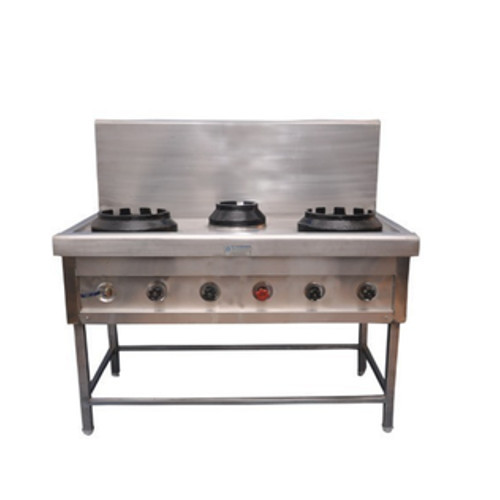 Triune Kitchen Stainless Steel Chinese Gas Burner, For Hotel, Restaurant
