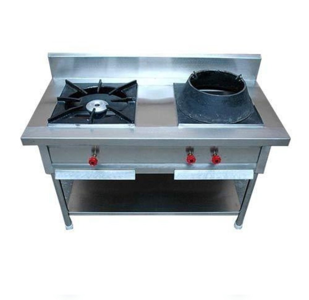 SS Sheet Indian Chiness combo Burner, For Hotel img