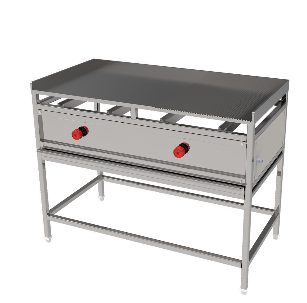 Stainless Steel SS commercial hot plate with gas griller plate, 4