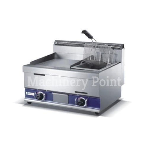 Stainless Steel Electric Griddle with Electric Fryer img
