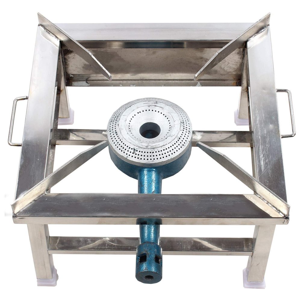 1 Stainless Steel Single Burner Commercial Gas Stove, 2