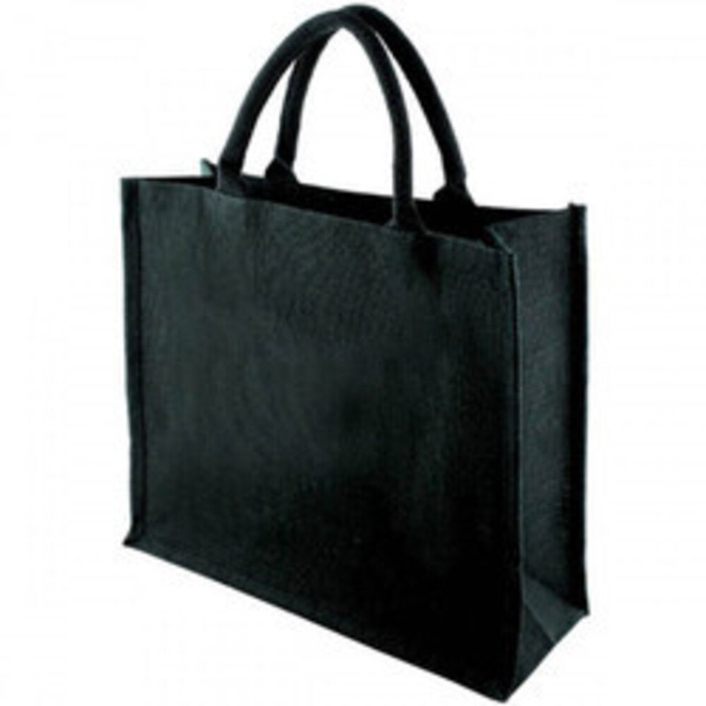 Plain Black Dyed Jute Bag