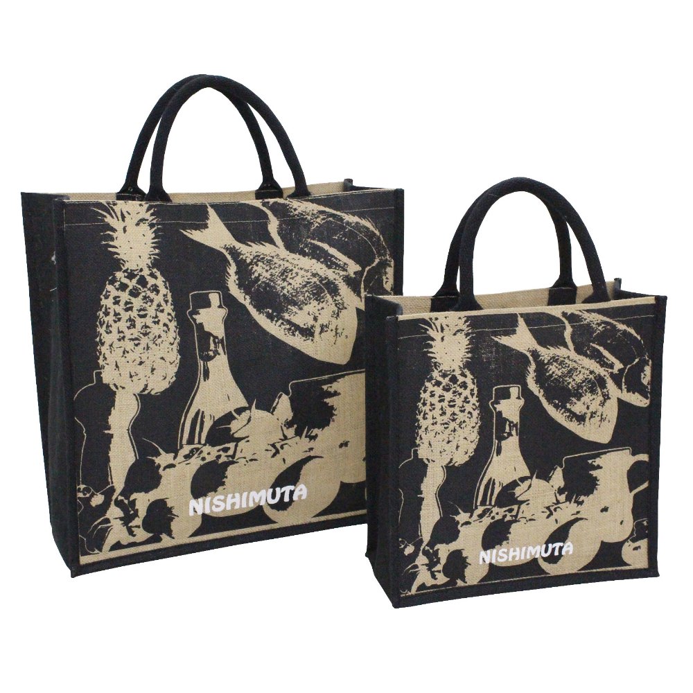 Assorted D Type Jute Tote Bags, Size/Dimension: 40 H X 40 W X 15 CM