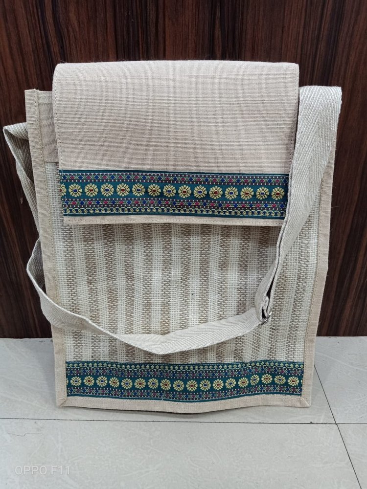 White Embroidery Jute Bags, Capacity: 2KG, Size/Dimension: 12*14*4