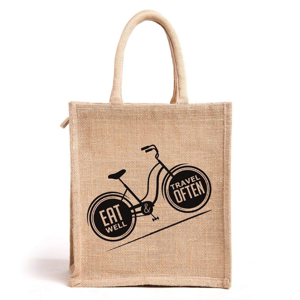 Plain Brown Jute Shopping Bag