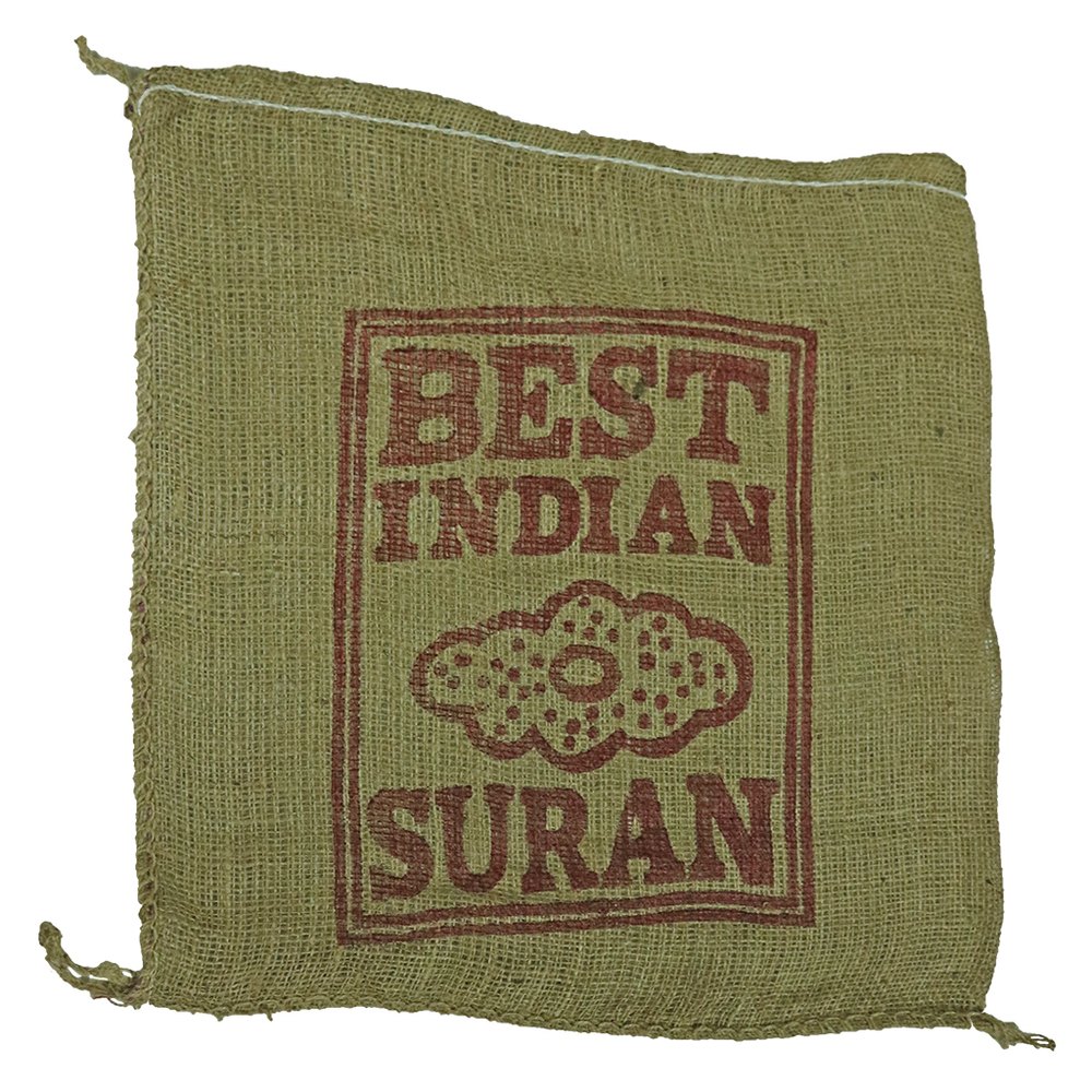 Beige Printed Hessian Jute Bag